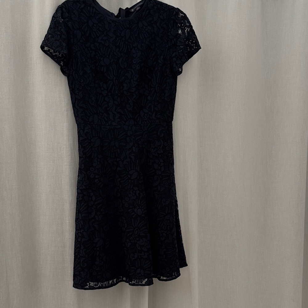 Brooks Brothers Navy Lace Mini Dress